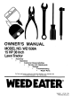 Weed Eater WE1538A Owner's Manual