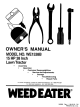 Weed Eater WE1538B Owner's Manual