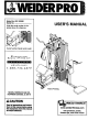 Weider PRO User Manual