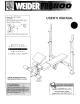 Weider PRO 800 User Manual