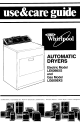 Whirlpool LE6098XS Use & Care Manual