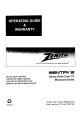 Zenith SENTRY 2 SMS2047W Operating Manual & Warranty