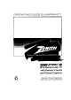 Zenith SENTRY 2 SL2753S Operating Manual & Warranty
