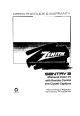 Zenith SENTRY 2 SLS1931S Operating Manual & Warranty