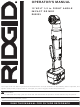 RIDGID R82233 Operator's Manual
