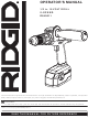 RIDGID R840011 Operator's Manual