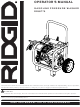 RIDGID RD80770 Operator's Manual