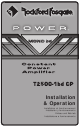 Rockford Fosgate T2500-1bd CP Installation & Operation Manual
