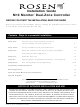 Rosen M10 Monitor/ Dual-Zone Controller Installation Manual
