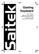 Saitek Gaming Keyboard User Manual