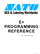 SATO /gt Series Programmer's Reference Manual