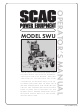 Scag Power Equipment SWU Operator's Manual