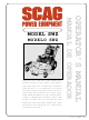 Scag Power Equipment SWZ Operator's Manual