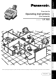 Panasonic Facsimile UF-590 Operating Instructions Manual