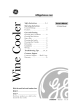 GE Appliances Wine Cooler Owner's Manual