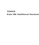 Philips KALA 200 ADDITIONAL HANDSET TD6830 Manual