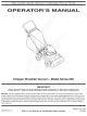 MTD Series 020 Operator's Manual