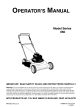 MTD Series 060 Operator's Manual