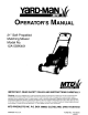 MTD Yard-Man 12A-559K401 Operator's Manual