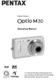 PENTAX OPTIO M30 Operating Manual