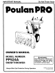 Poulan Pro PP524A Owner's Manual