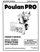 Poulan Pro PP8527ESB Owner's Manual