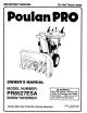 Poulan Pro PR8527ESA Owner's Manual