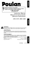 Poulan Pro 2750 Instruction Manual