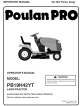 Poulan Pro PB19H42YT Operator's Manual