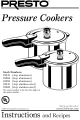 Presto 1241 Instructions And Recipes Manual