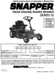 SNAPPER 301222BE SERIES 22 Safety Instructions & Operator's Manual