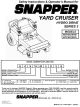 SNAPPER HZS15423KVE SERIES 3 Safety Instructions & Operator's Manual