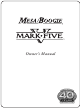 Mesa Boogie Mark Five Owner's Manual