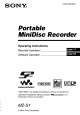 SONY MZ-S1 Operating Instructions Manual