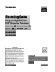TOSHIBA DLP 56HM66 Operating Manual