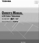 TOSHIBA TheaterWide 27HL85 Owner's Manual