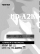 TOSHIBA HD-A2KU Owner's Manual