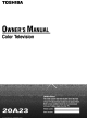 TOSHIBA 20A23 Owner's Manual