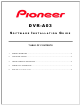 Pioneer DVR-A03 Software Installation Manual