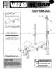 WEIDER Pro 900 User Manual