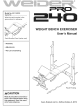 WEIDER PRO 240 User Manual