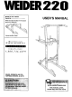 WEIDER 220 User Manual