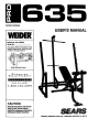 WEIDER PRO 635 User Manual
