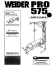WEIDER PRO 575 User Manual