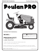 Poulan Pro Pro PB20H42YT Operator's Manual