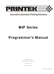 Printek MtP Series Programmer's Manual
