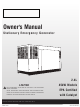 Generac Power Systems Stationary emergency generator Owner's Manual