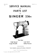 Singer 236W Service Manual And Parts List