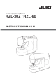 JUKI HZL-30Z Instruction Manual