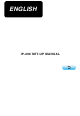 JUKI IP-200 Setup Manual